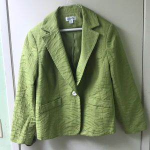 Cute bright green jacket just for fun!